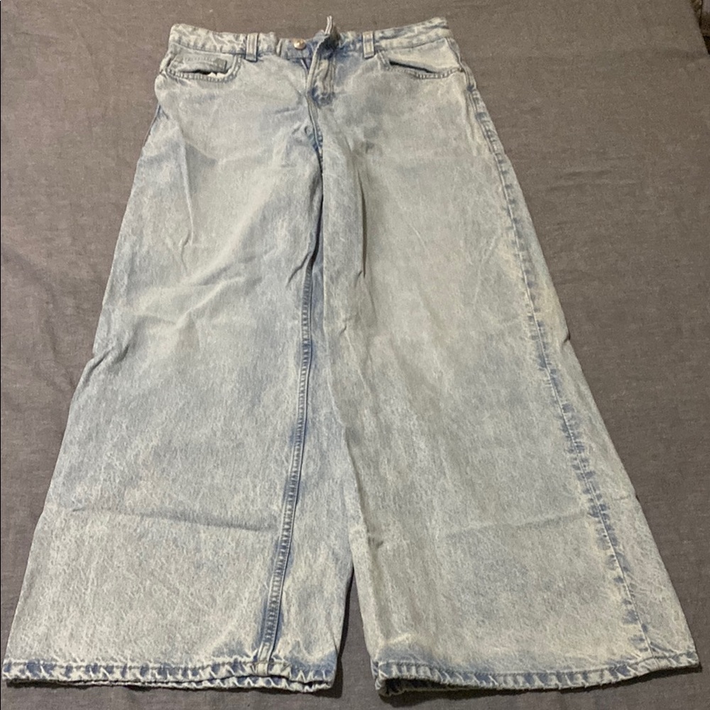 Light Blue Ultra Wide-Leg Women Jeans